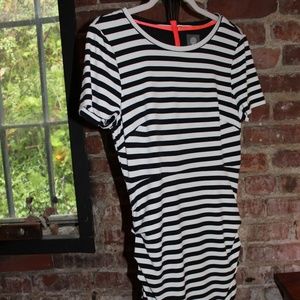 Vince Camuto Fitted Black & White Dress